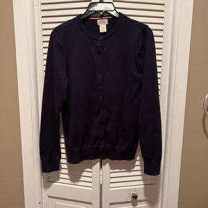 L.L.Bean Navy Cardigan